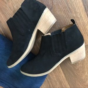 Melrose & Market Black Faux Suede Ankle Bootie